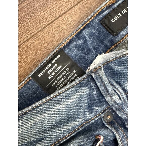 NEW Cult of Individuality Mens Heritage Denim Distressed Jeans 30 X 32 Skinny - Picture 3 of 5